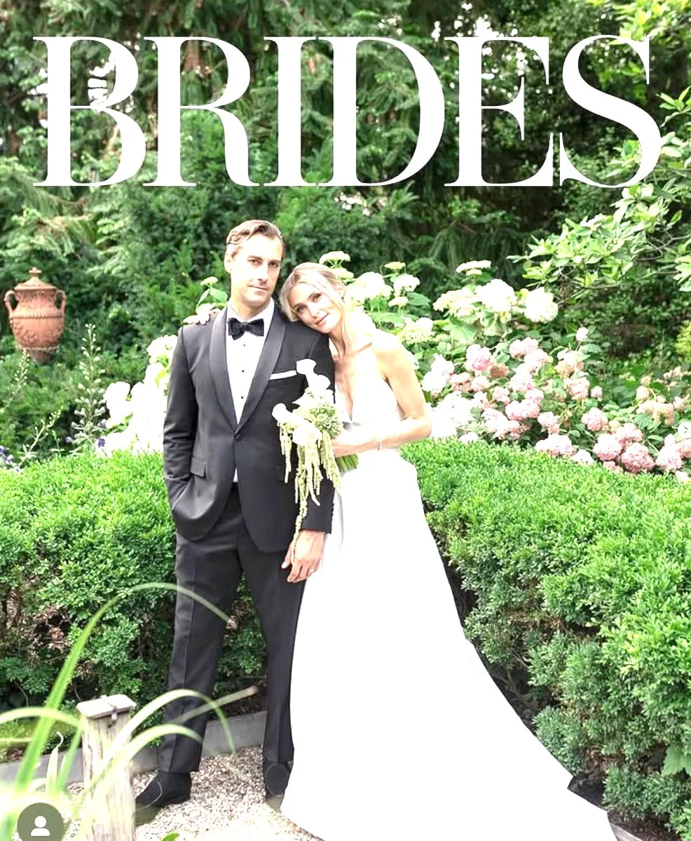 Wedding couple featured in BRIDES magazine